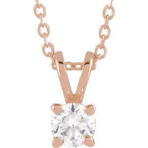 Lab-Grown Diamond Solitaire Necklace