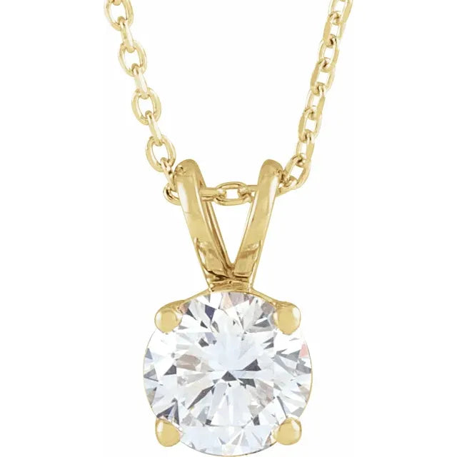 Lab-Grown Diamond Solitaire Necklace