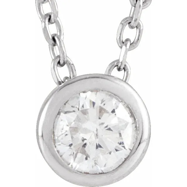 Lab-Grown Diamond Bezel-Set 16-18" Necklace