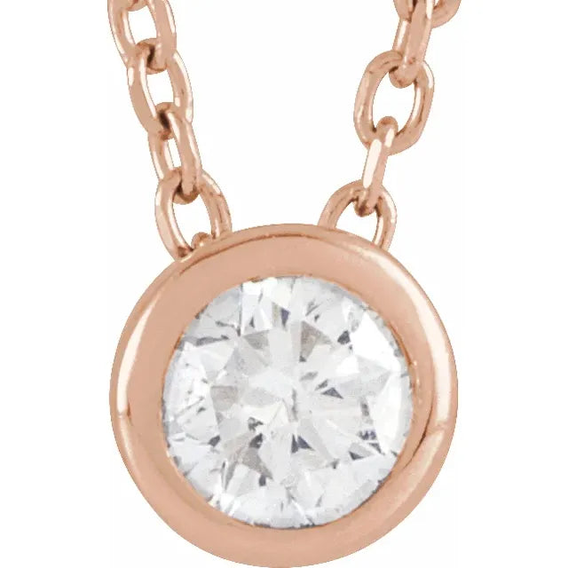 Lab-Grown Diamond Bezel-Set 16-18" Necklace