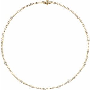 14K Yellow 4 CTW Lab-Grown Diamond Line 16" Necklace