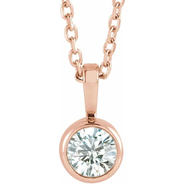 Lab-Grown Diamond Bezel-Set 16-18" Necklace