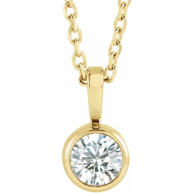 Lab-Grown Diamond Bezel-Set 16-18" Necklace