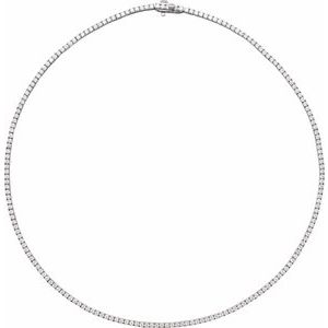 14K White 5 7/8 CTW Lab-Grown Diamond Line 18" Necklace