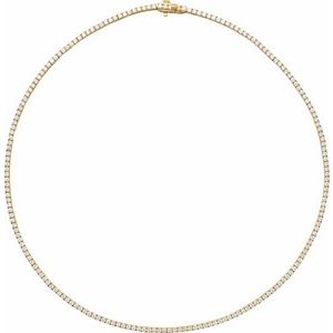 14K Yellow 5 7/8 CTW Lab-Grown Diamond Line 16" Necklace