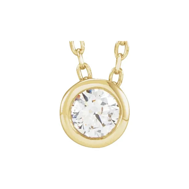 Lab-Grown Diamond Bezel-Set 16-18" Necklace