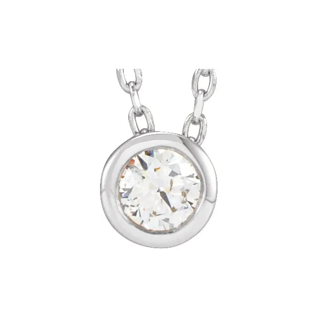 Lab-Grown Diamond Bezel-Set 16-18" Necklace