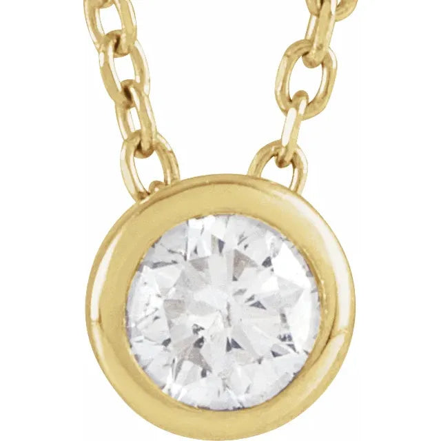 Lab-Grown Diamond Bezel-Set 16-18" Necklace