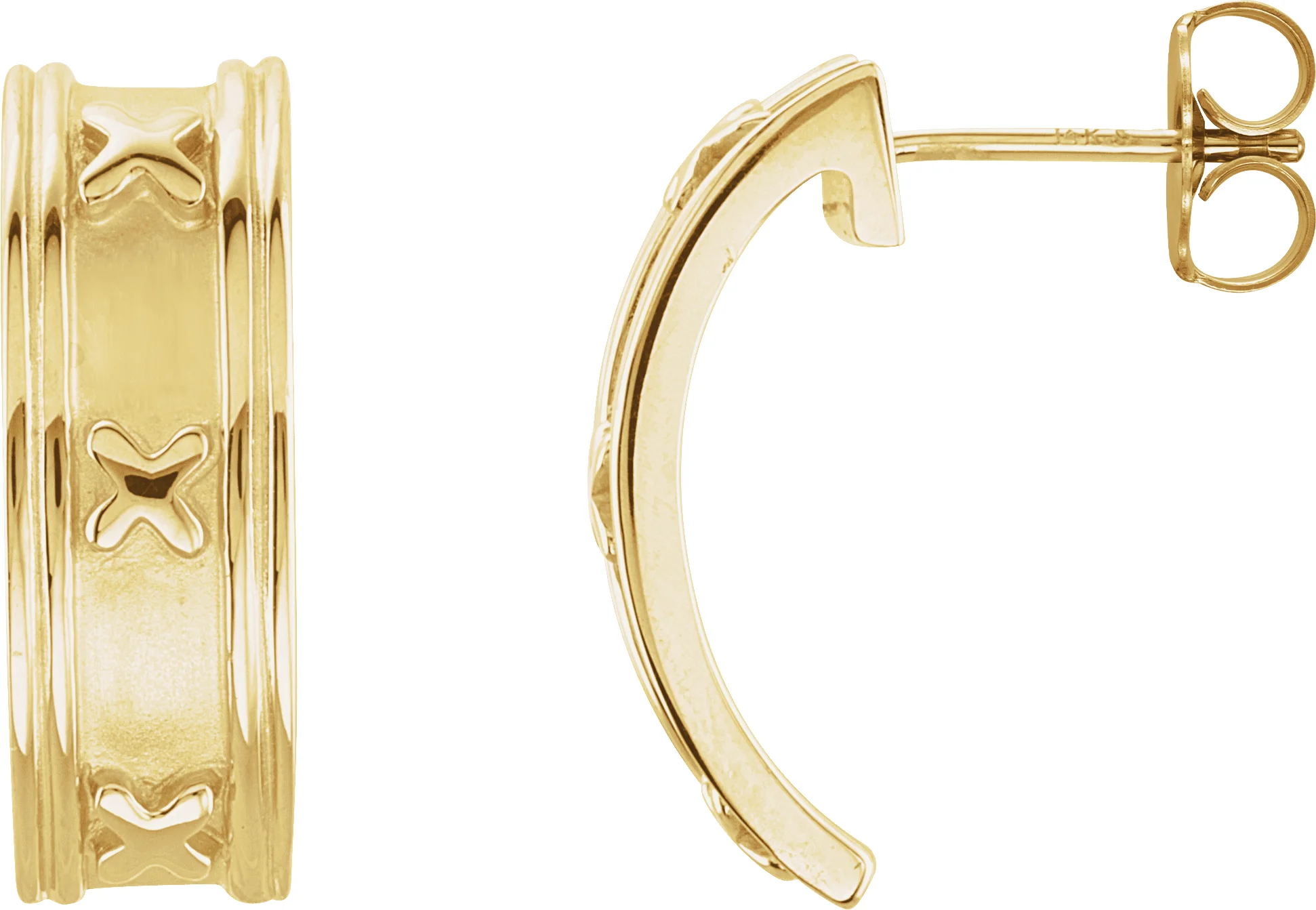 J-Hoop Earrings engagement ring setting