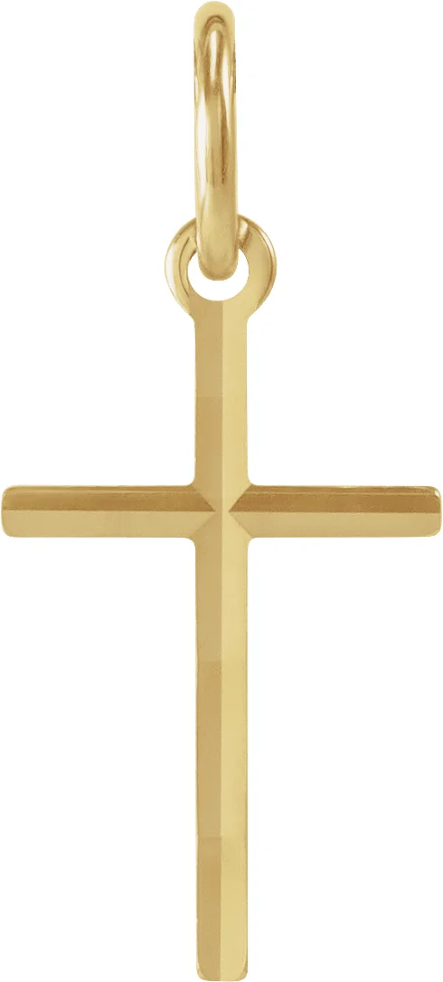Cross Pendant in 14K Yellow Gold | Haejin Jewelry Brooklyn