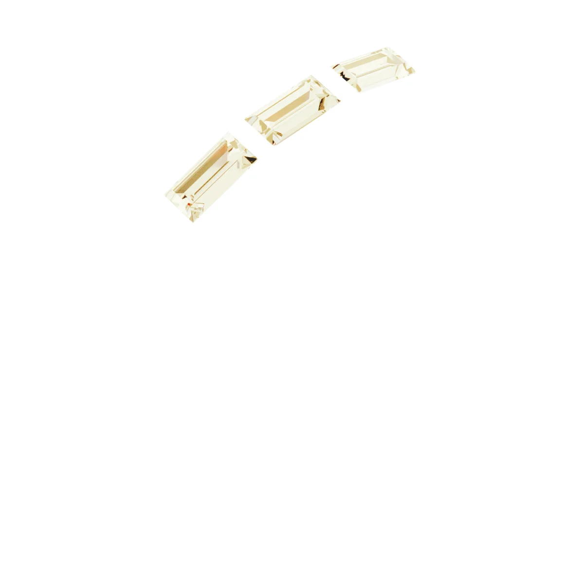 Three Points band in 14K White Gold | Haejin Jewelry Brooklyn