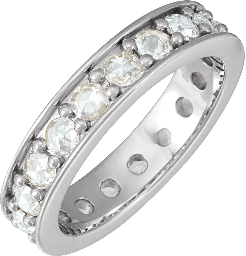 Rose-Cut Eternity Band engagement ring setting