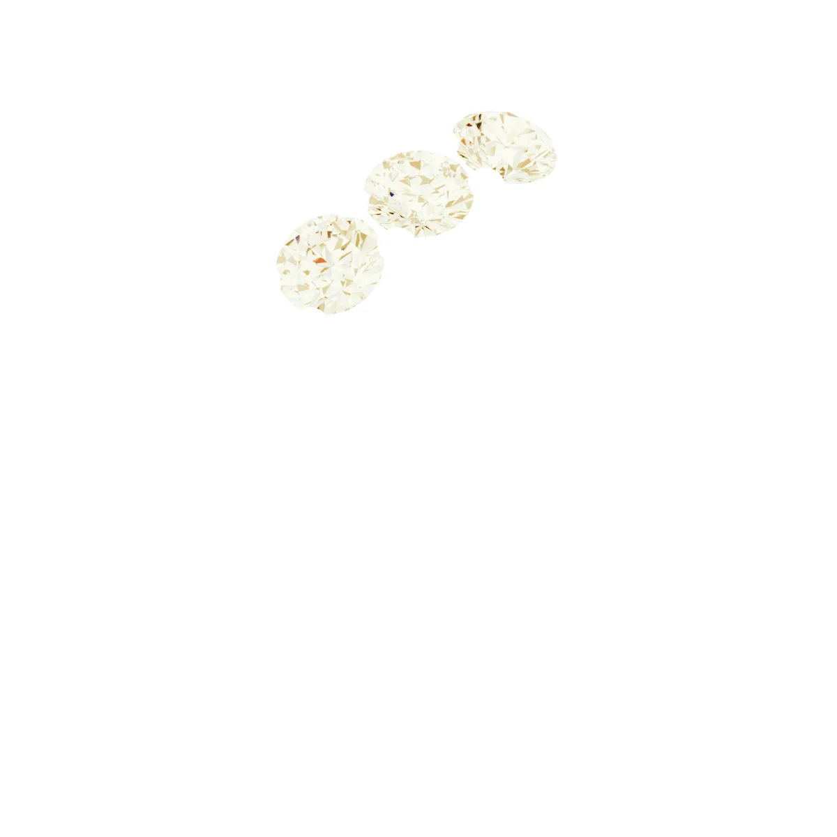 Three-Stone Band band in 14K White Gold | Haejin Jewelry Brooklyn