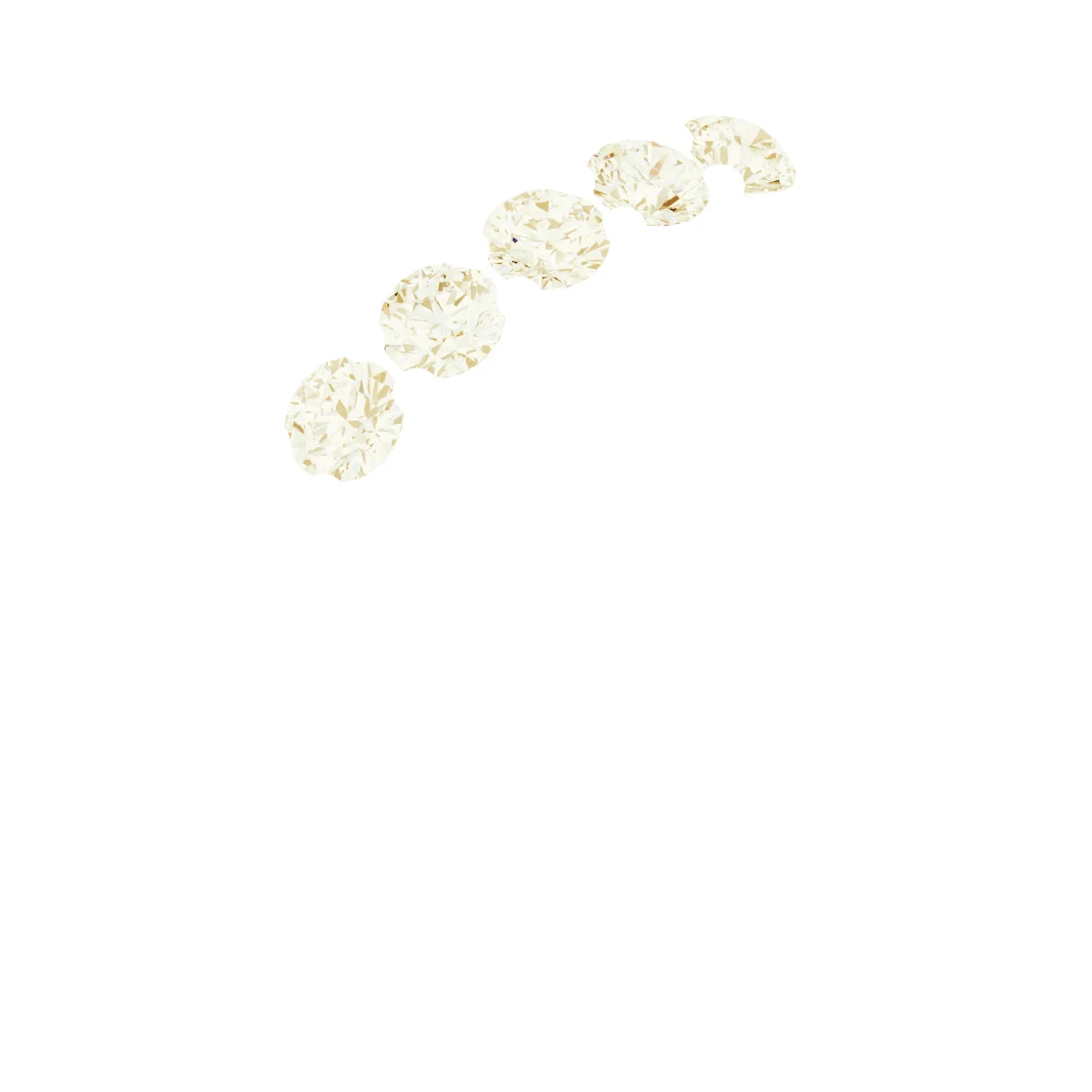 Beveled-Edge Five-Stone Band band in 14K White Gold | Haejin Jewelry Brooklyn