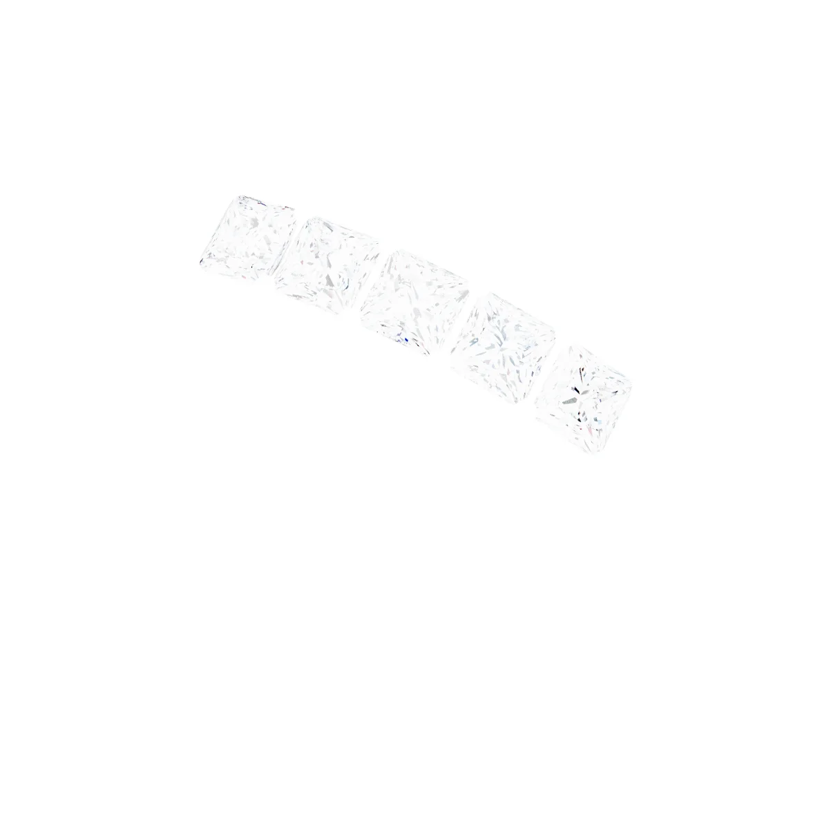 Beveled-Edge Five-Stone Band view 5