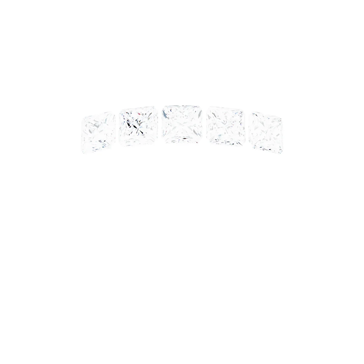 Beveled-Edge Five-Stone Band view 3