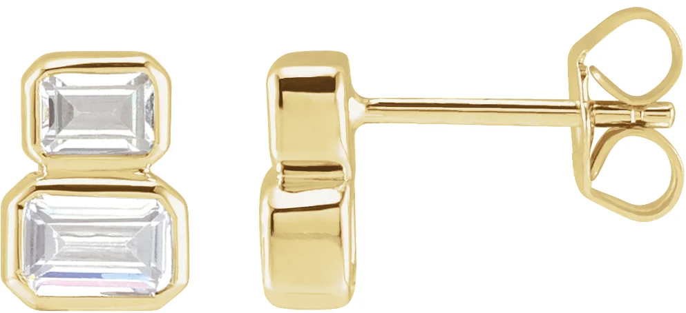 Lab-Grown Diamond Two-Stone Stud Earrings engagement ring setting