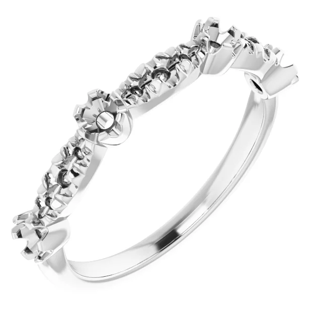 Long Bond band in 14K White Gold | Haejin Jewelry Brooklyn