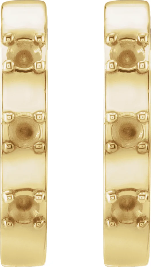 Elongated Hoop Earrings view 2