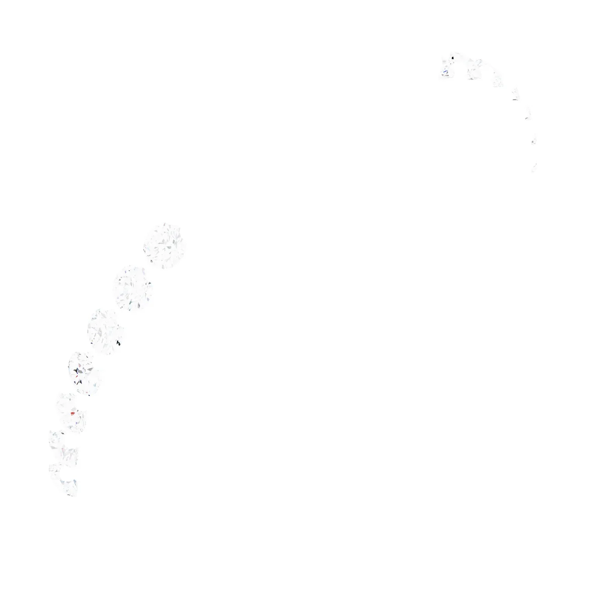 Three Points band in 14K White Gold | Haejin Jewelry Brooklyn