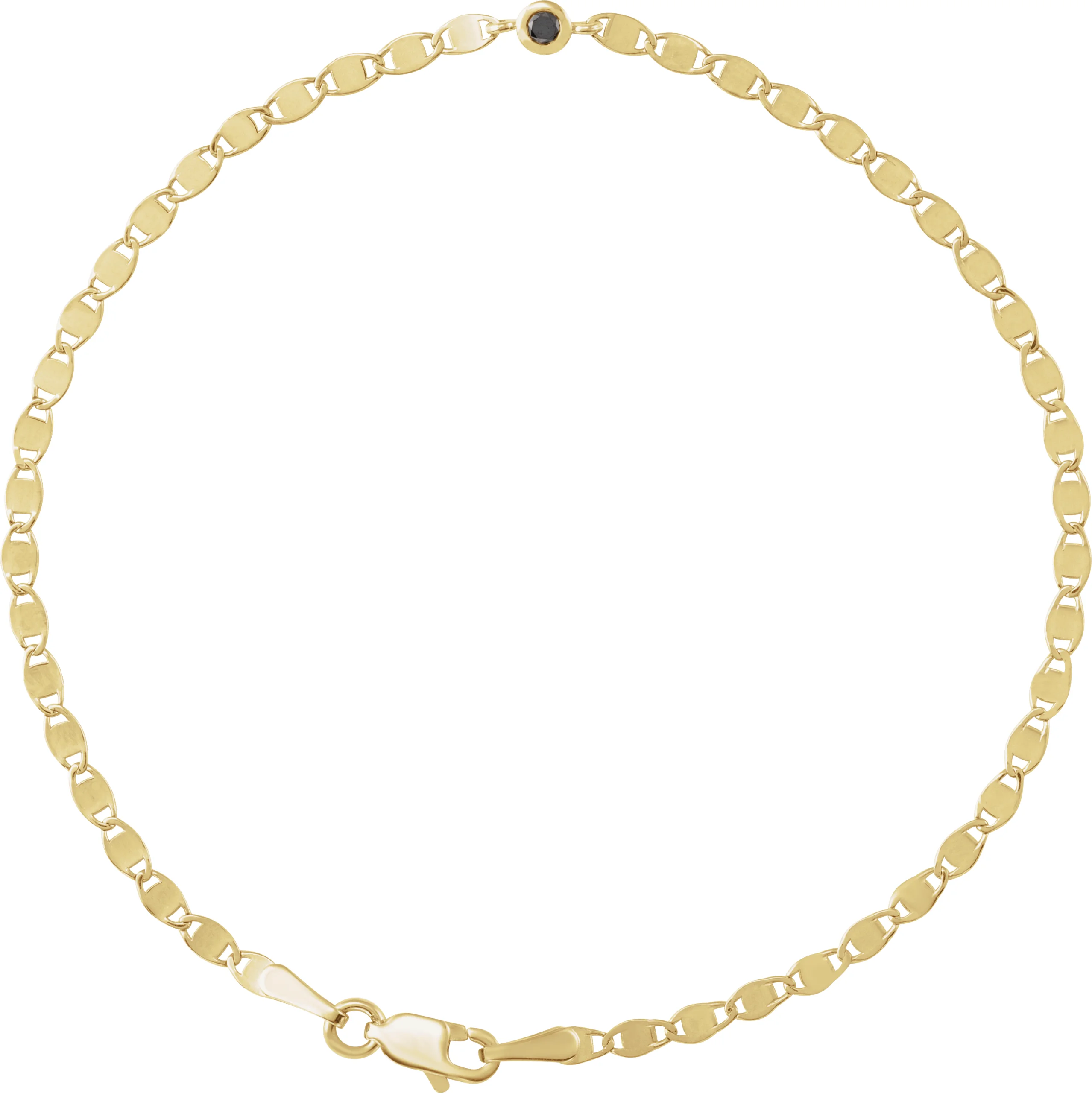 Accented Link Bracelet engagement ring setting