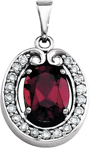 Halo-Style Pendant engagement ring setting