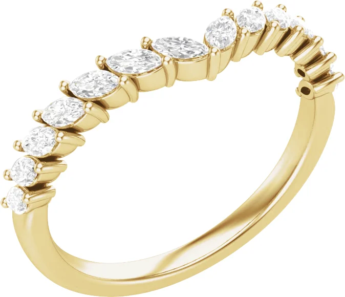 Soft Arc band in 14K White Gold | Haejin Jewelry Brooklyn