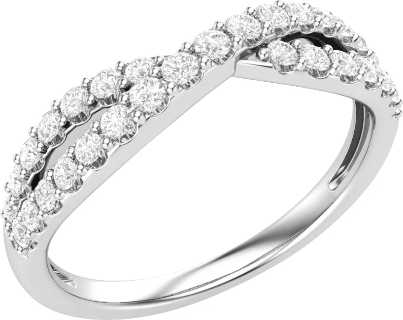 Criss-Cross Anniversary Band engagement ring setting