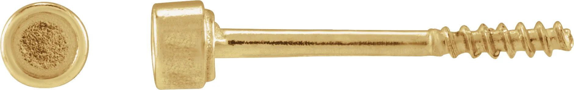 Youth Bezel-Set Stud Earrings in 14K Yellow Gold | Haejin Jewelry Brooklyn