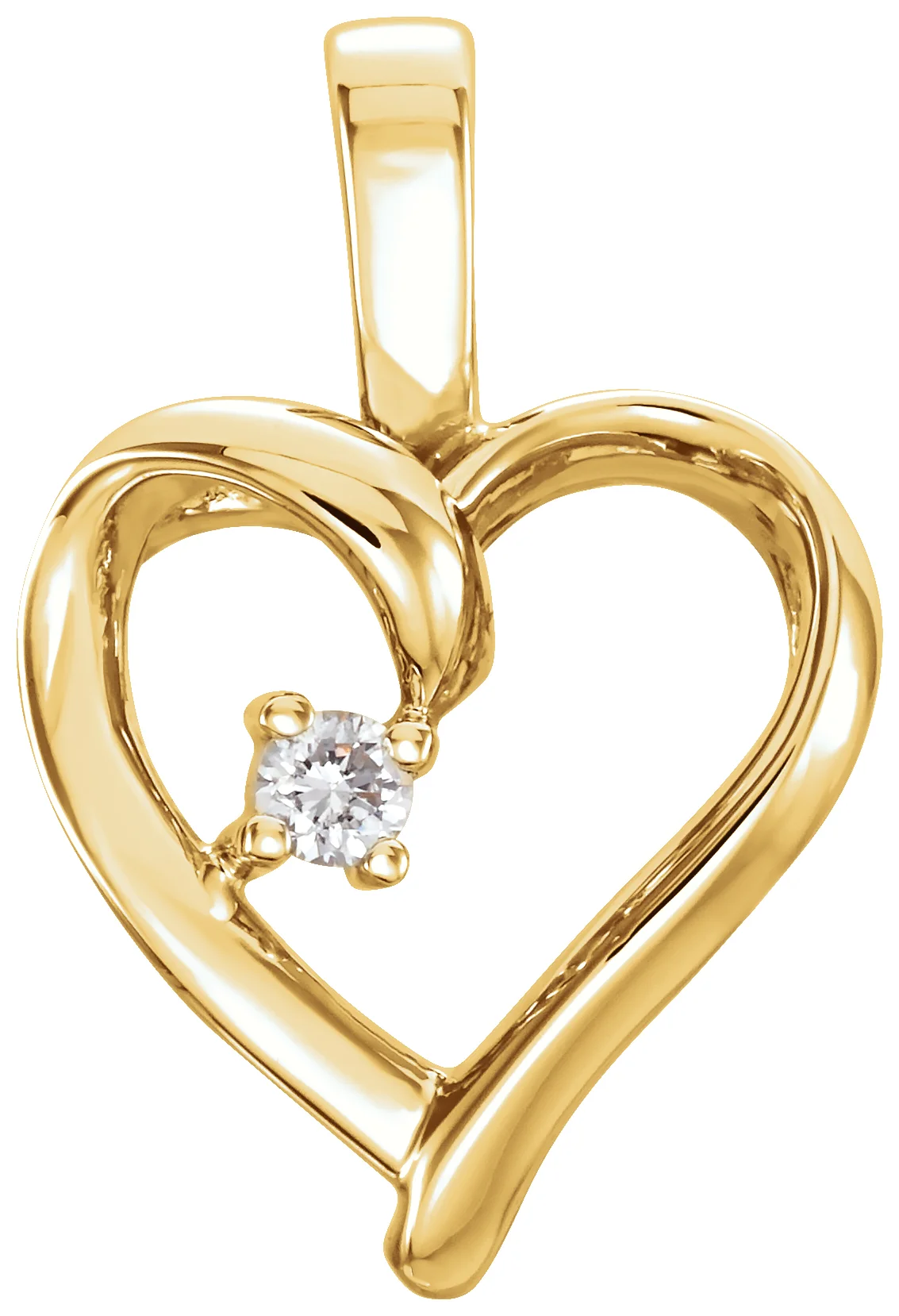 Heart Pendant engagement ring setting