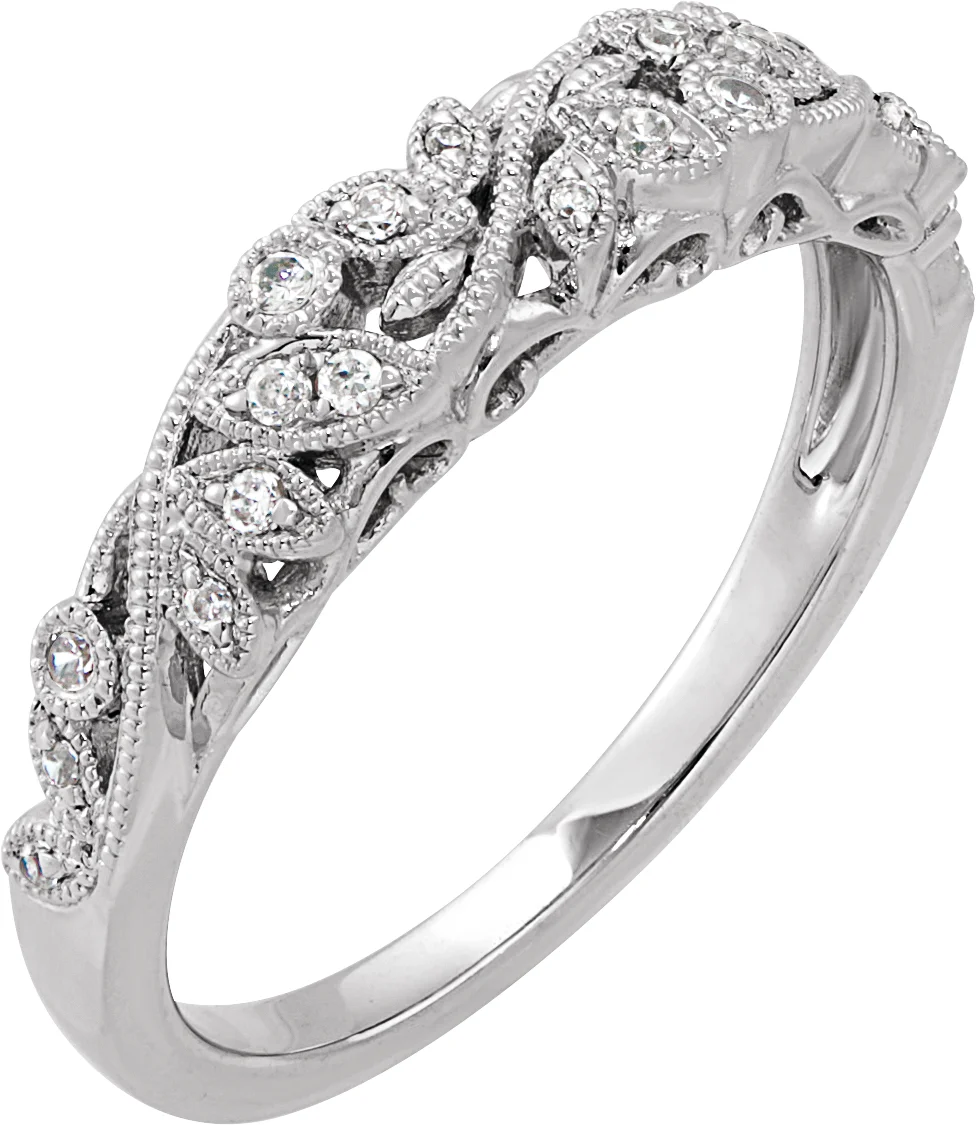 Hand-Applied Milgrain Anniversary Band  engagement ring setting