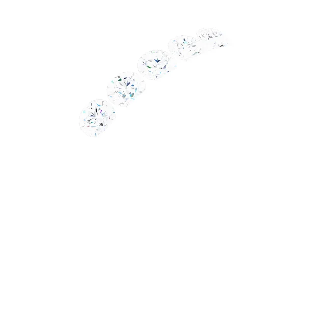 Grooved Channel-Set Five-Stone Band engagement ring setting