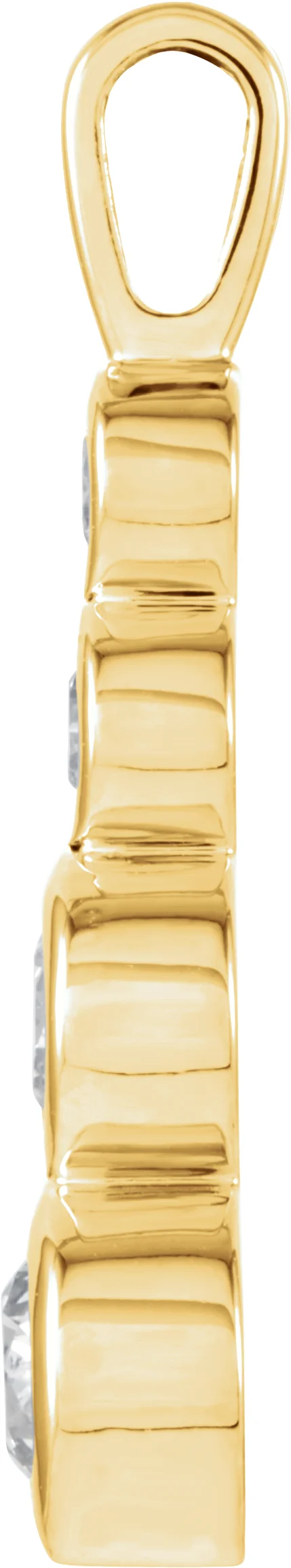 Journey Graduated Bezel-Set Pendant view 2