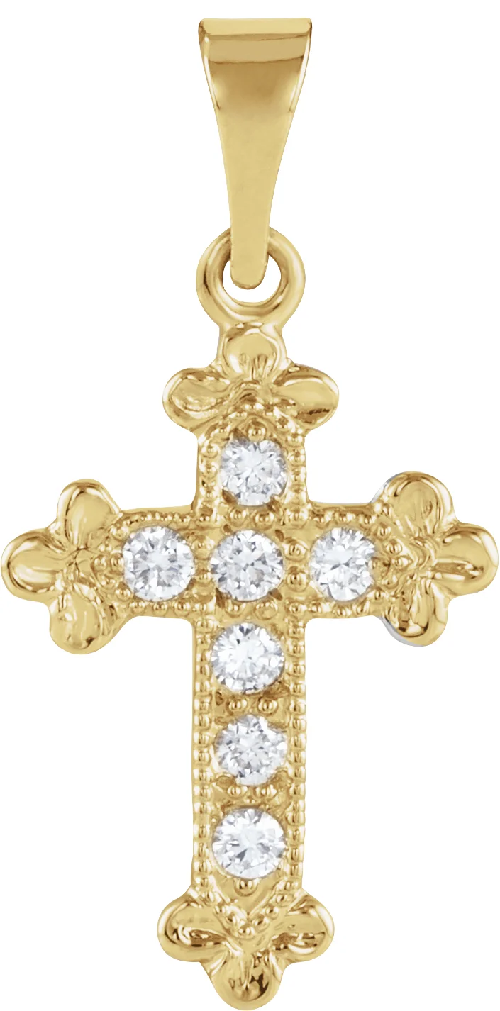 Cross Pendant engagement ring setting