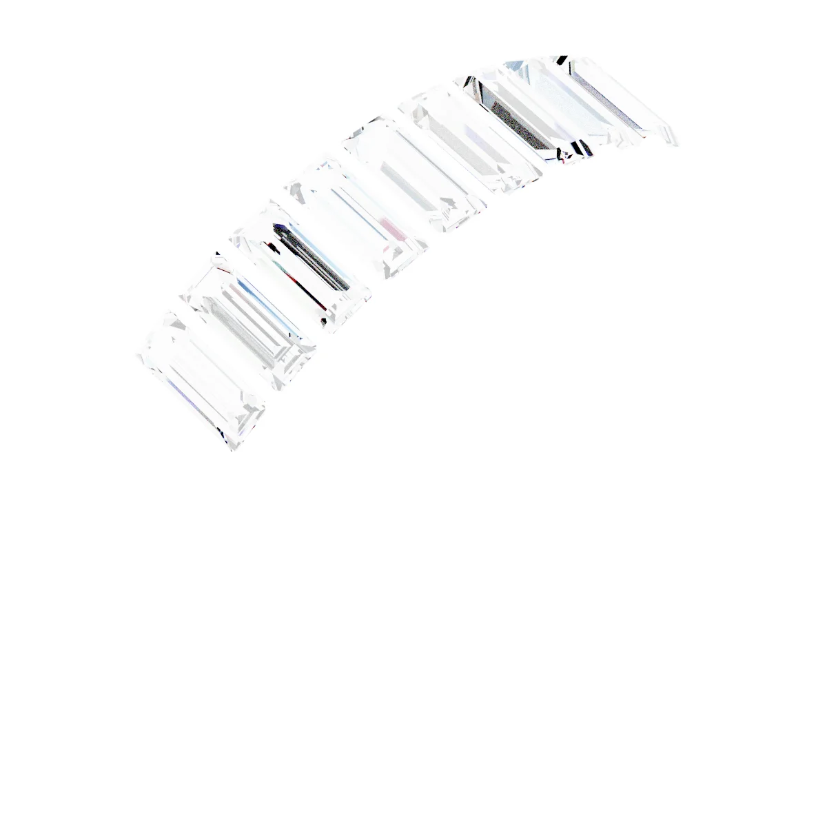 Nine-Stone Anniversary Band band in 14K White Gold | Haejin Jewelry Brooklyn
