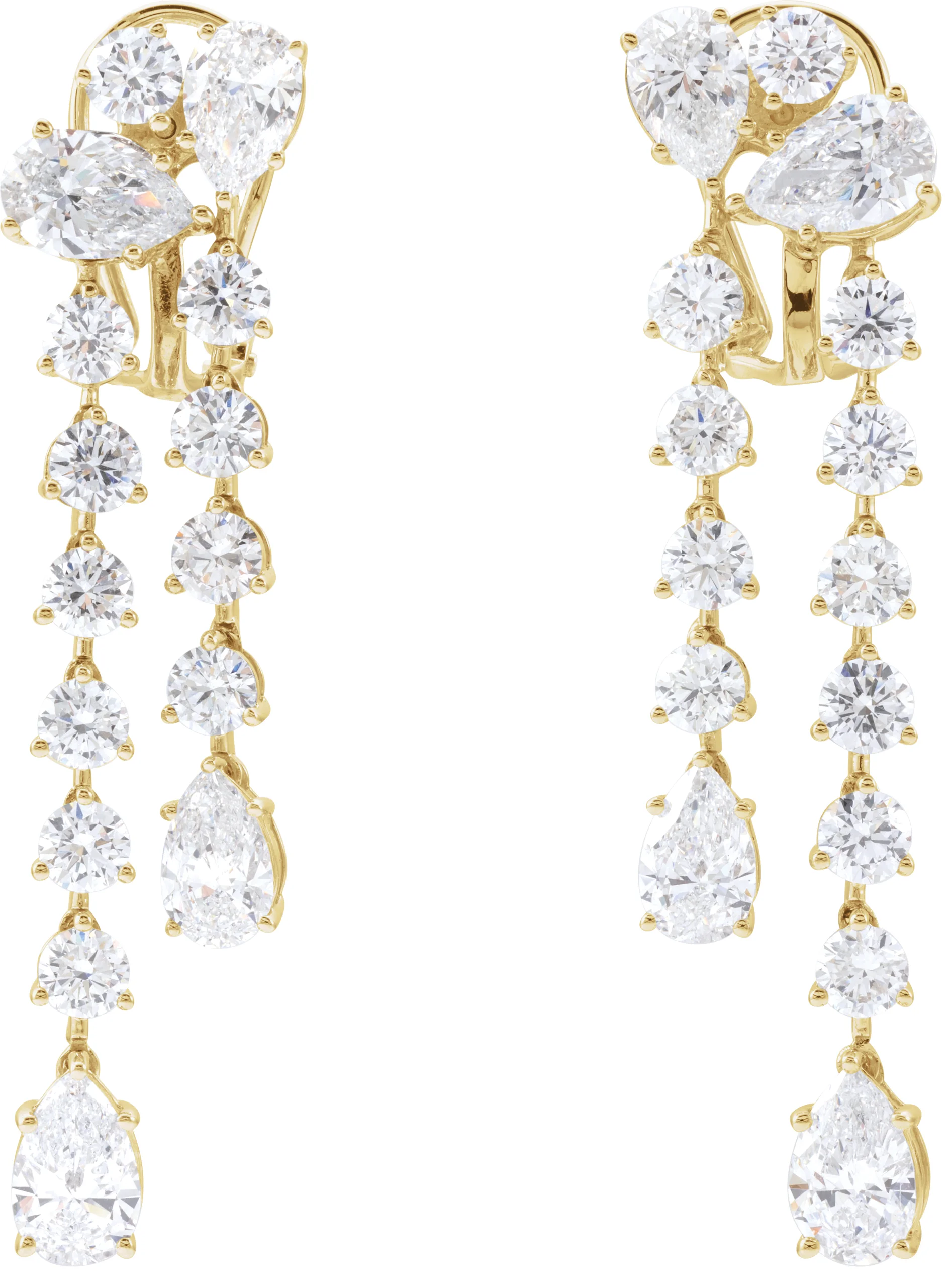 Lab-Grown Diamond Dangle Earrings view 3