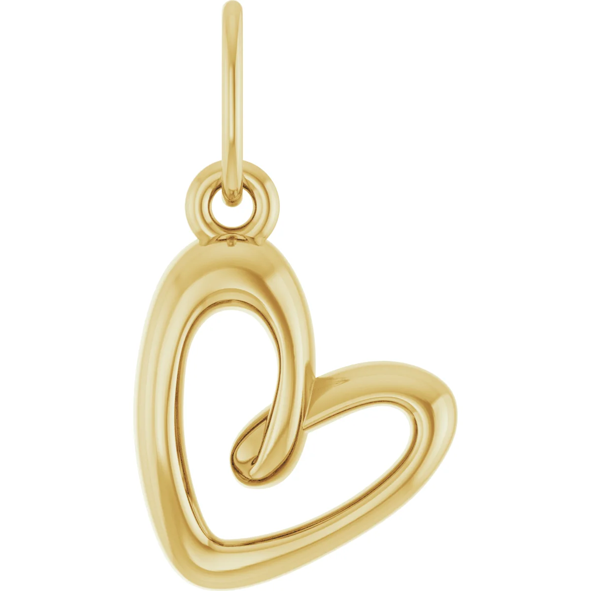 Petite Heart Necklace or Pendant in 14K Yellow Gold | Haejin Jewelry Brooklyn