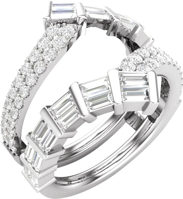 Close Guard band in 14K White Gold | Haejin Jewelry Brooklyn