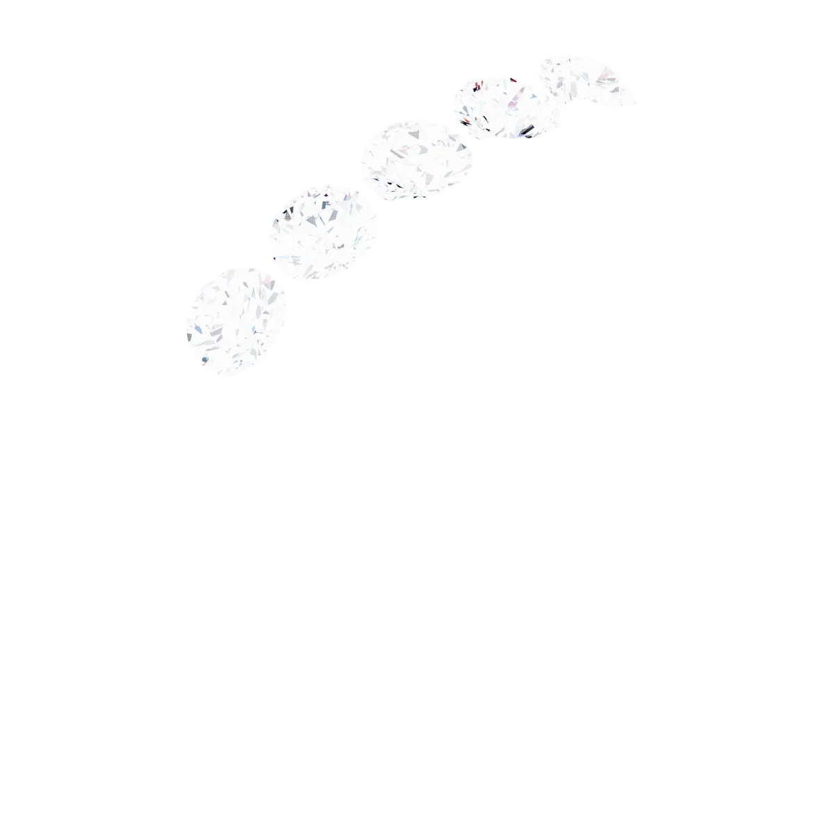 Channel-Set Five-Stone Anniversary Band band in 14K White Gold | Haejin Jewelry Brooklyn
