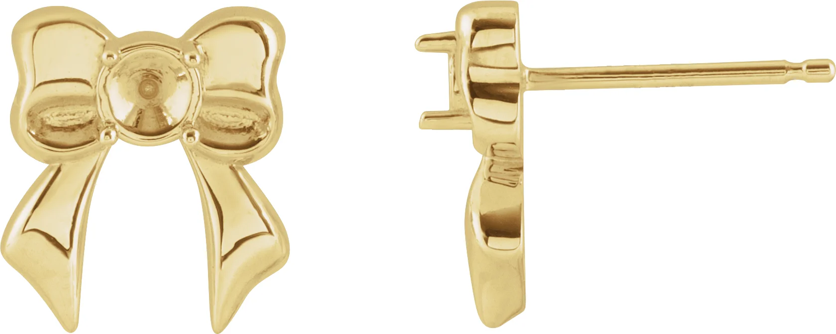 Bow Stud Earrings engagement ring setting