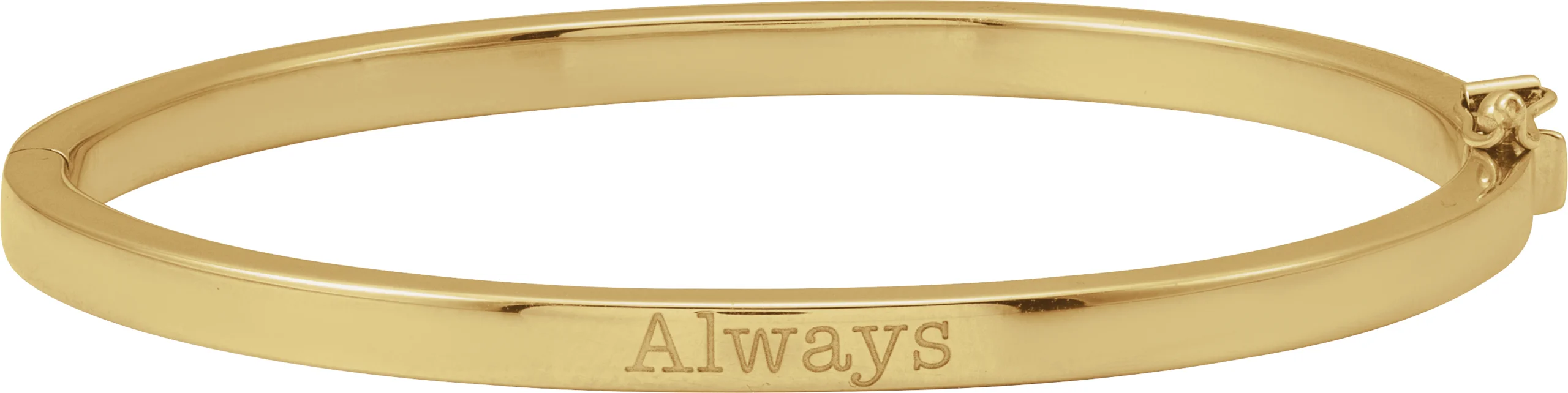 Engravable Hinged Bangle Bracelet view 3