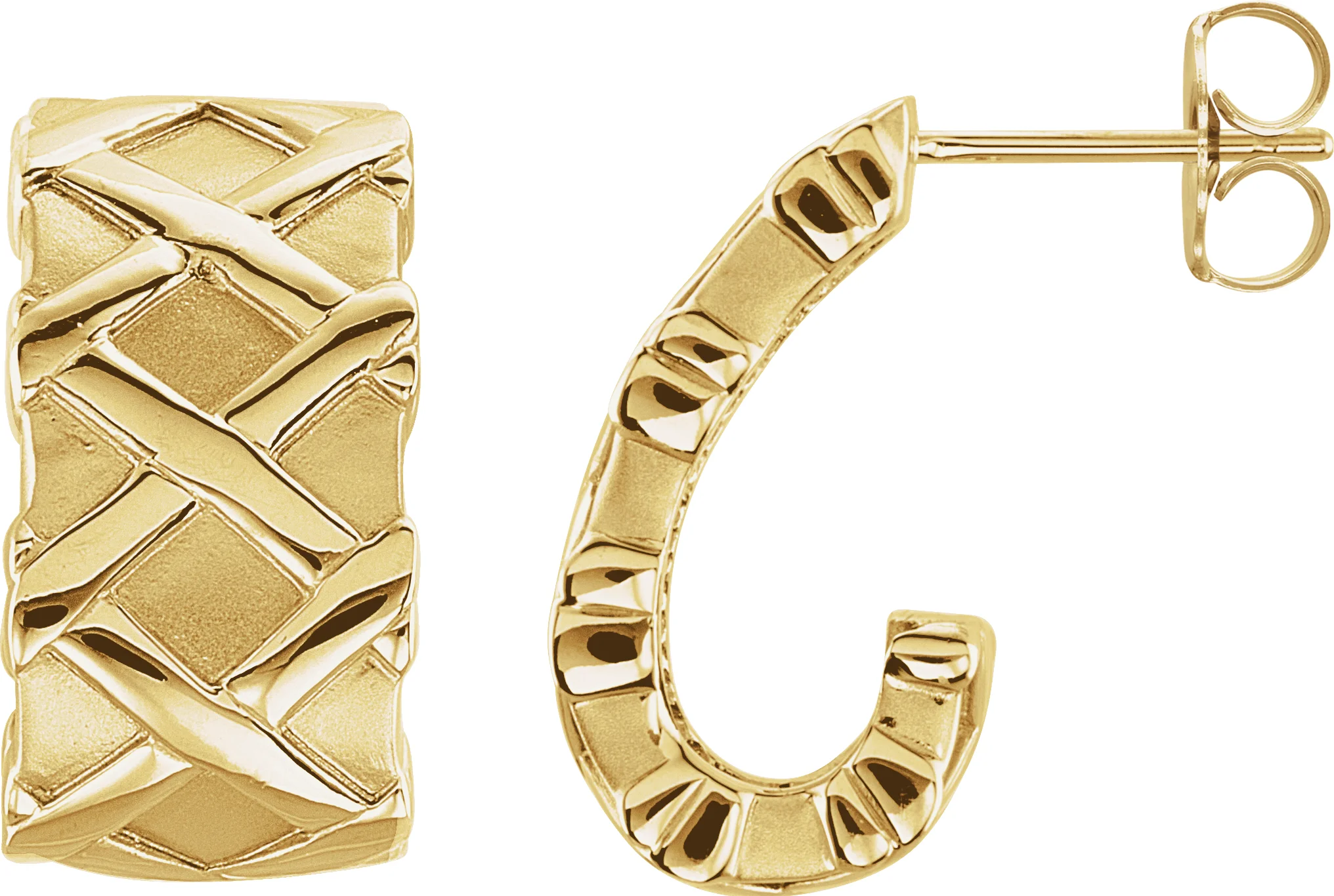 J-Hoop Earrings engagement ring setting