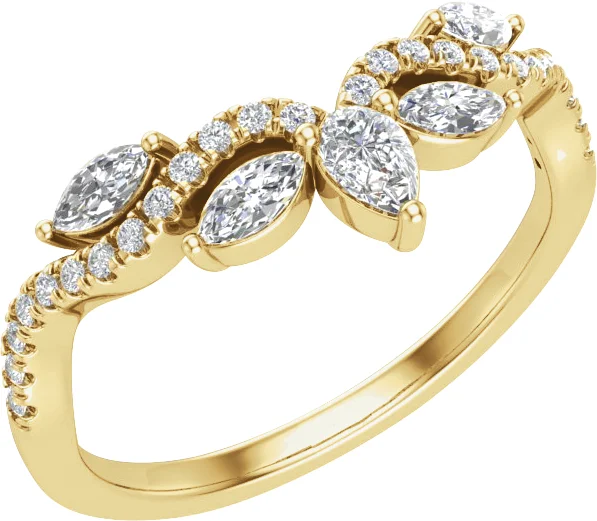 Soft Arc engagement ring setting