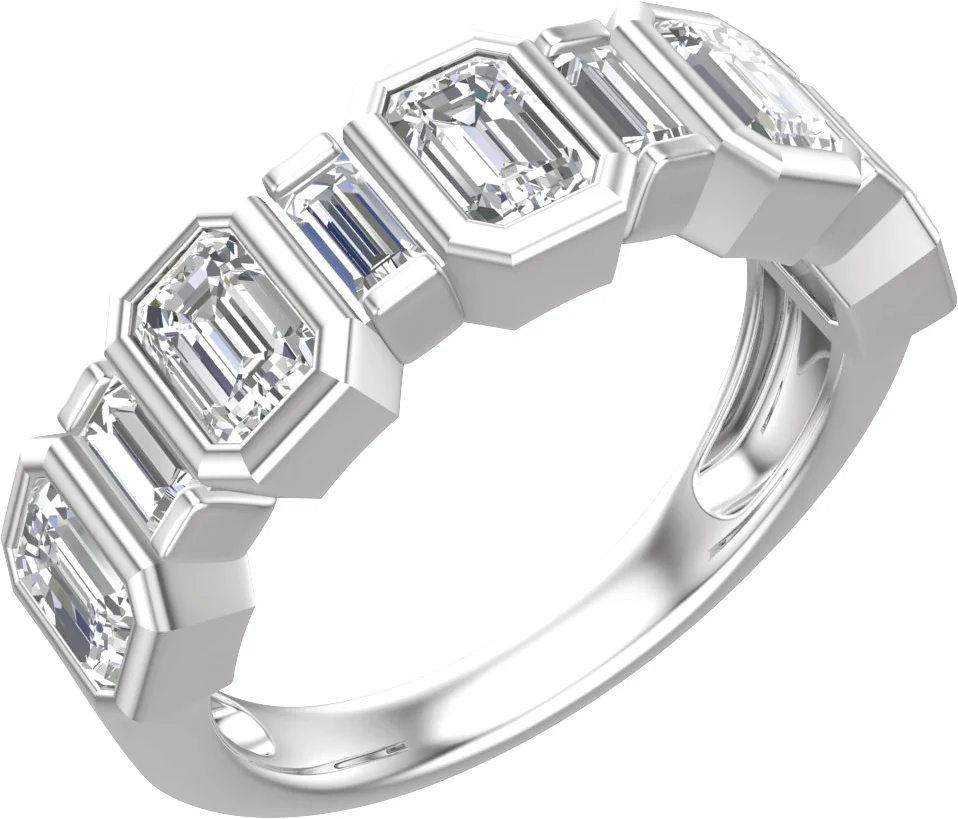 Mixed Points engagement ring setting