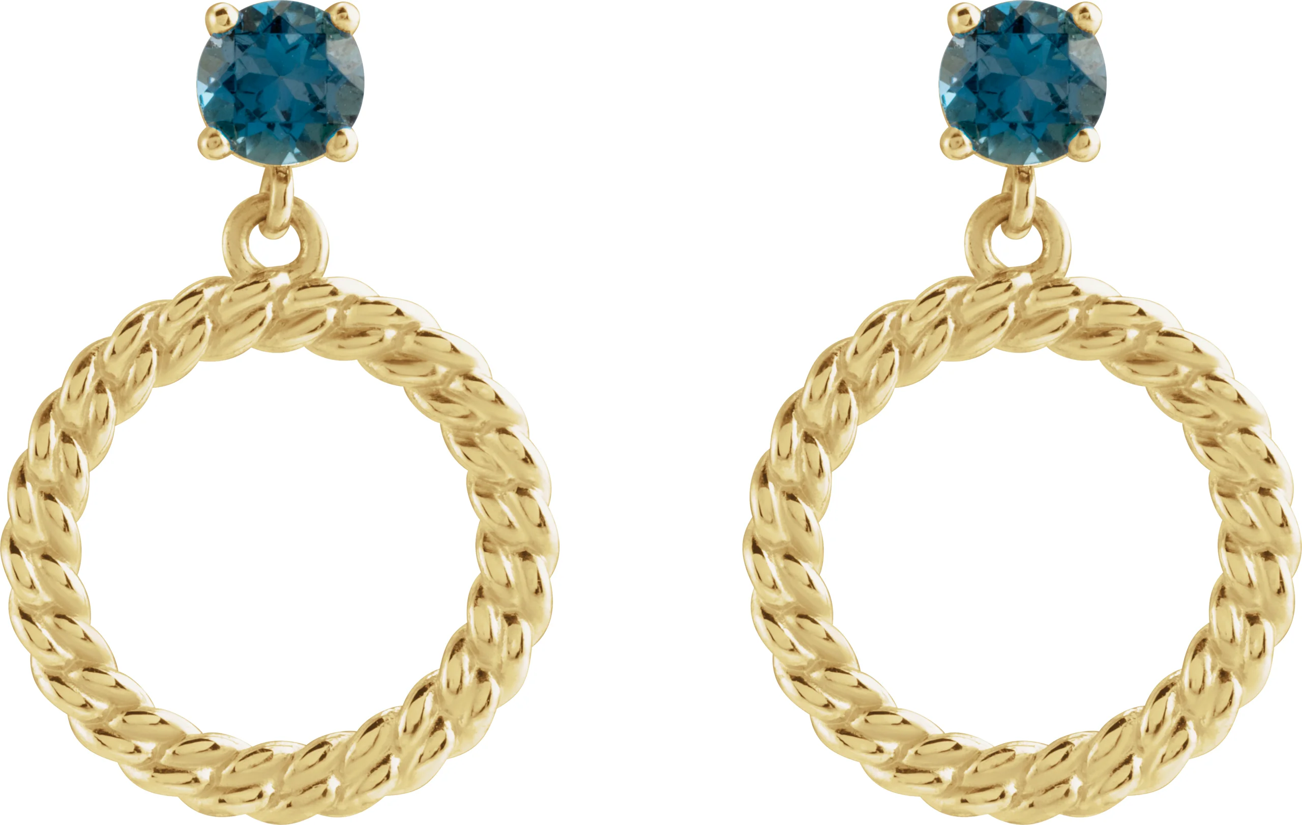 Accented Chain Link Earrings view 2