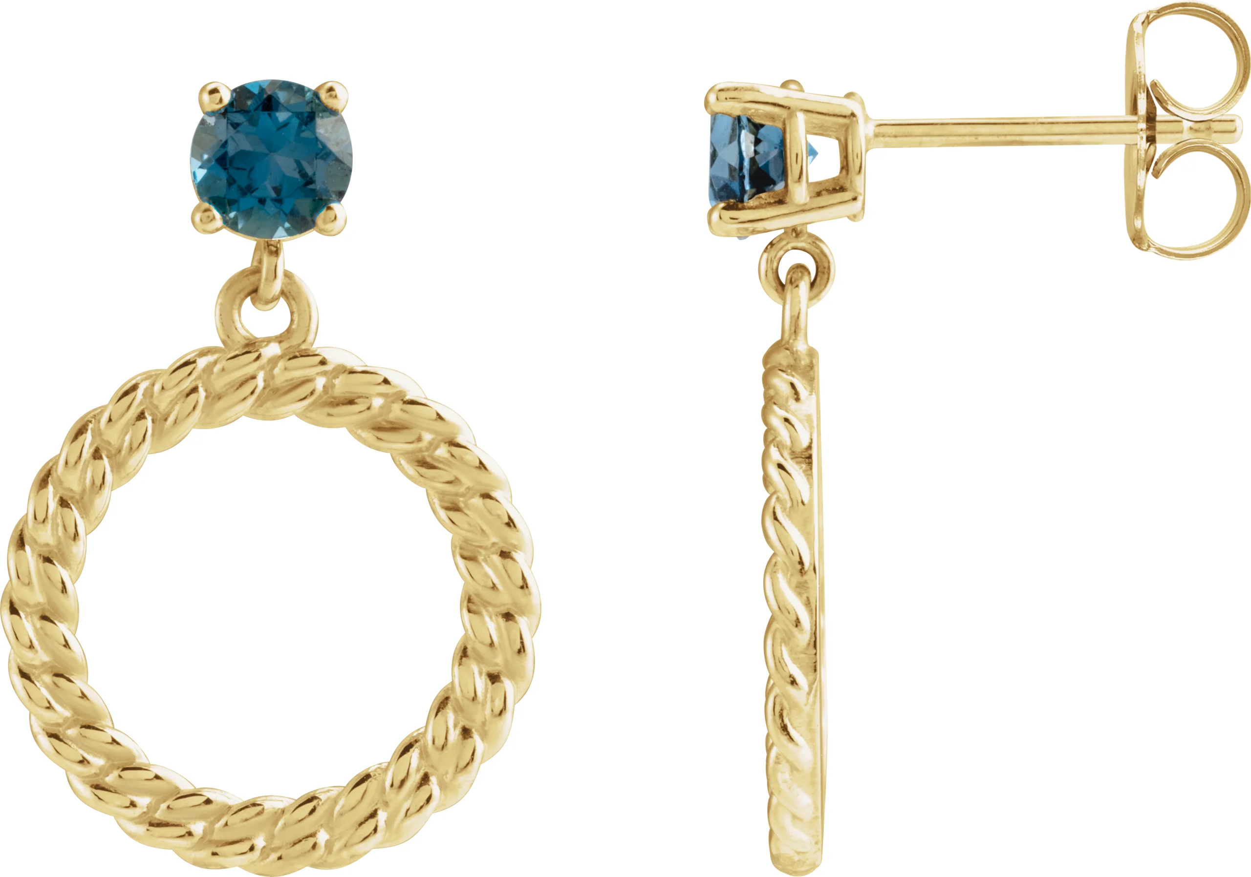 Accented Chain Link Earrings engagement ring setting