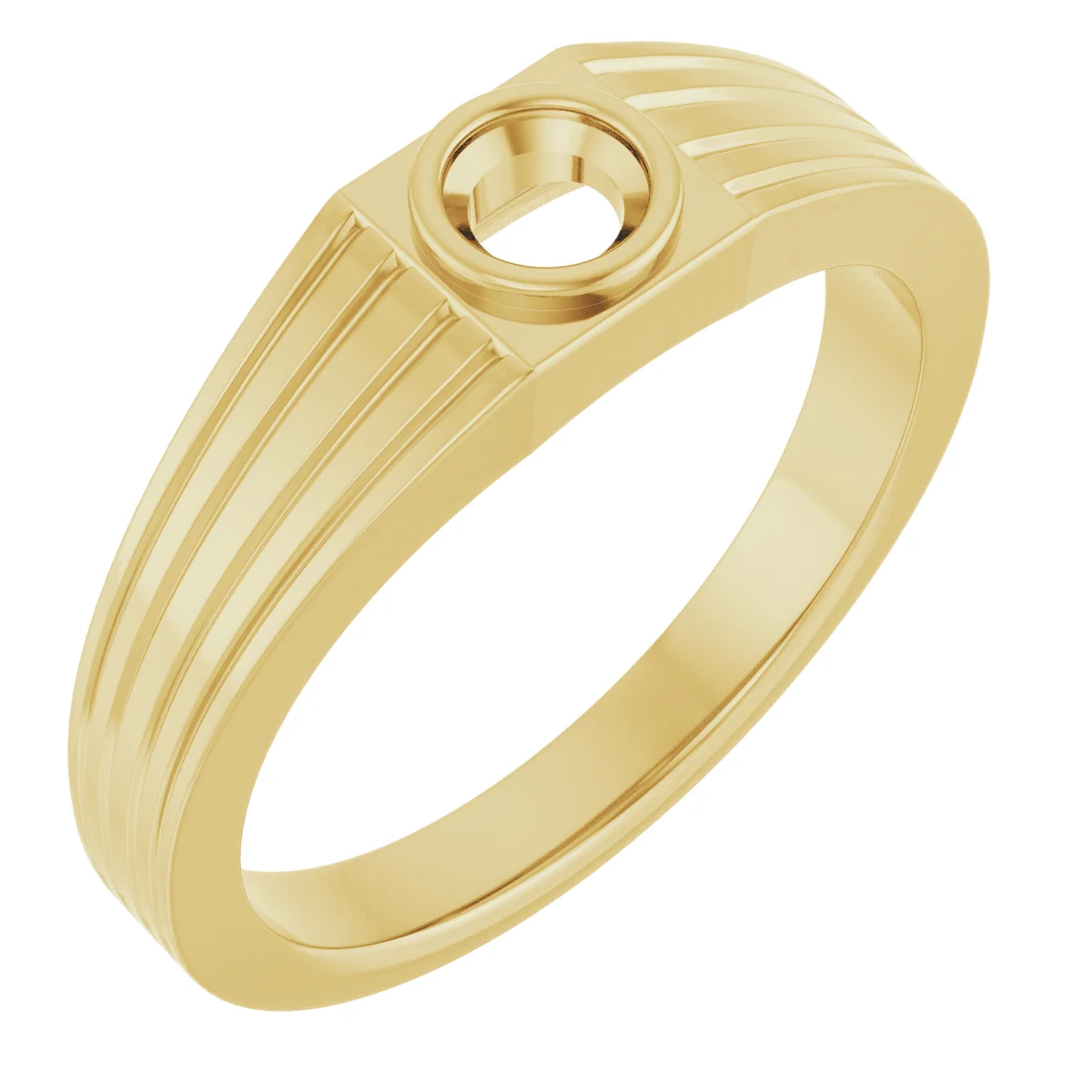 Solitaire Band band in 14K White Gold | Haejin Jewelry Brooklyn