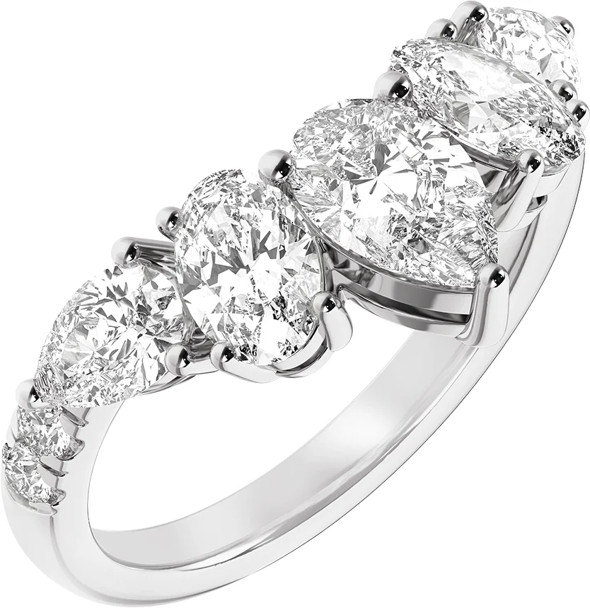 Soft Arc engagement ring setting