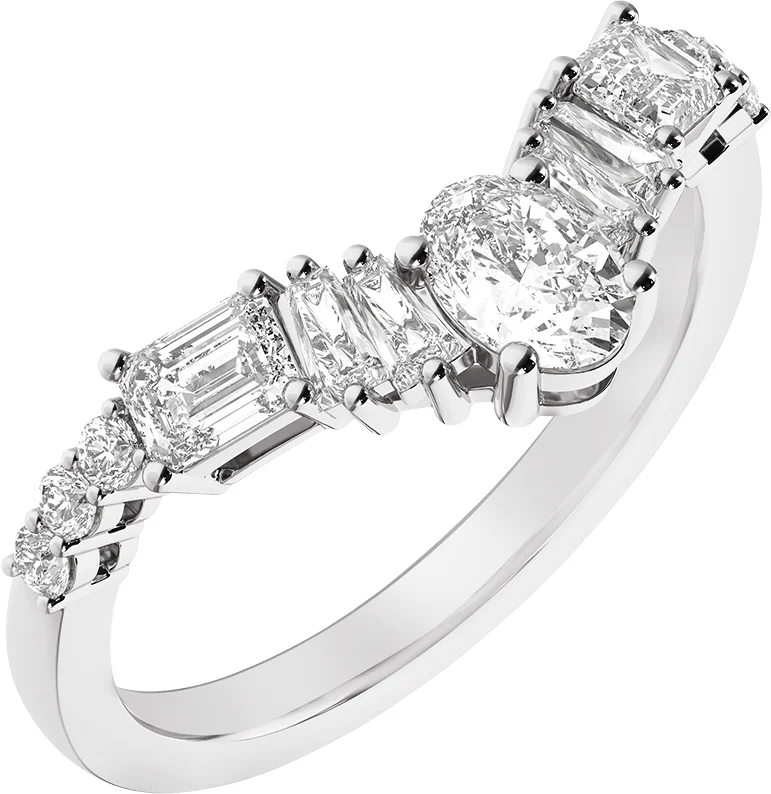 Soft Arc engagement ring setting