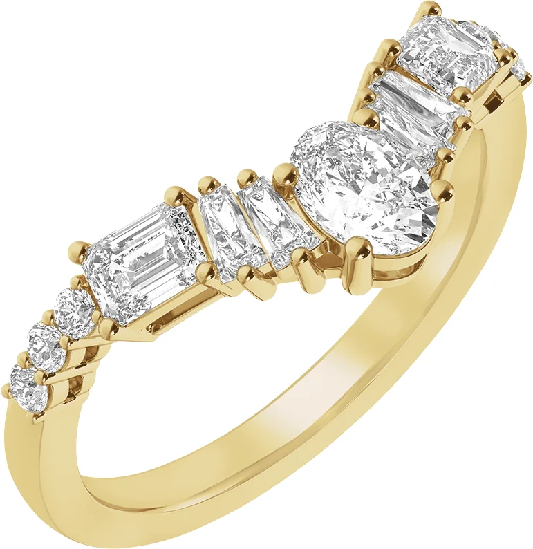 Soft Arc band in 14K White Gold | Haejin Jewelry Brooklyn